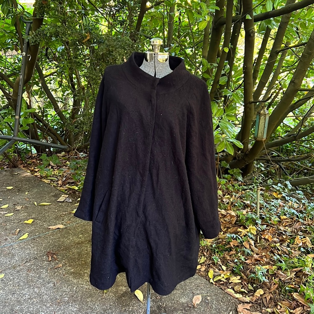Cynthia Rowley plus-size unlined wool coat